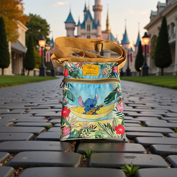 Loungefly Other - Loungefly Disney Passport Crossbody Bag Featuring Lilo and Stitch on Hammock